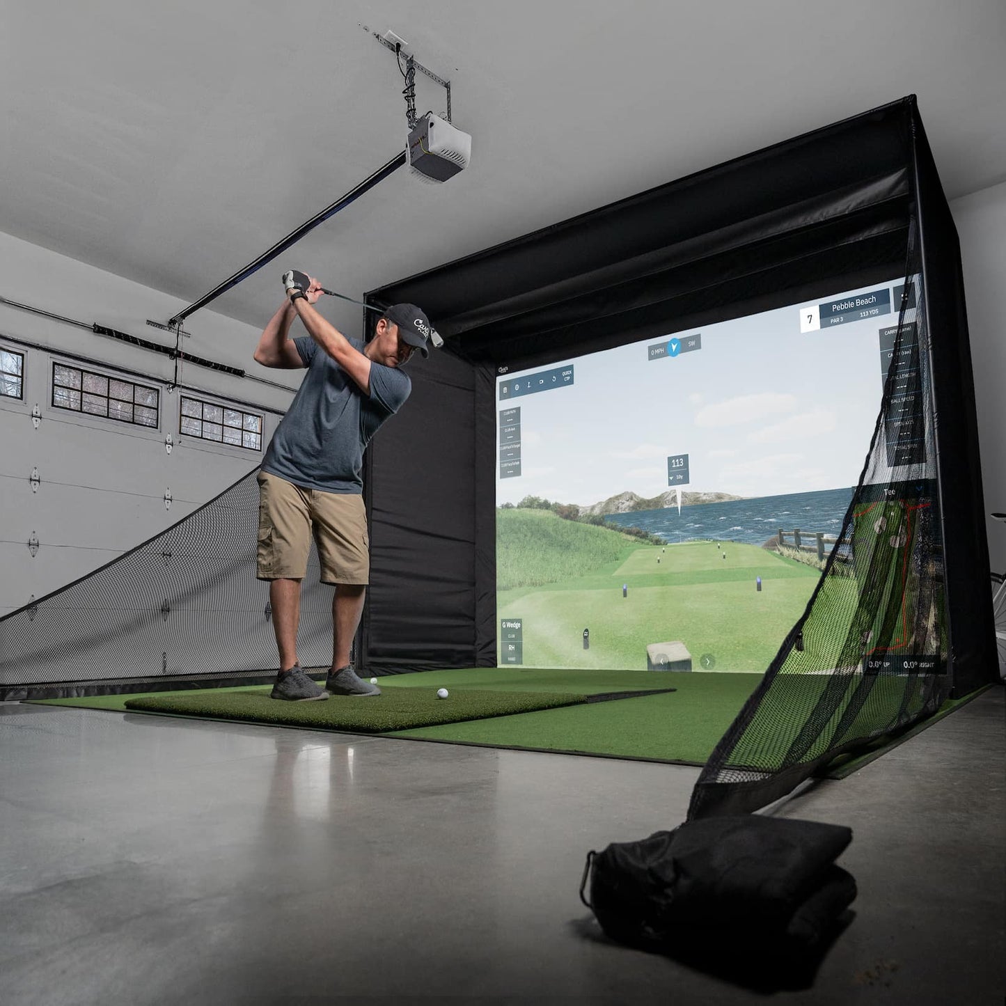 Carl's Place DIY Golf Simulator Enclosure Kit & Impact Screen for Home Golf