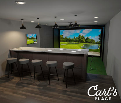 Carl's Place DIY Golf Simulator Enclosure Kit & Impact Screen for Home Golf